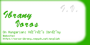ibrany voros business card